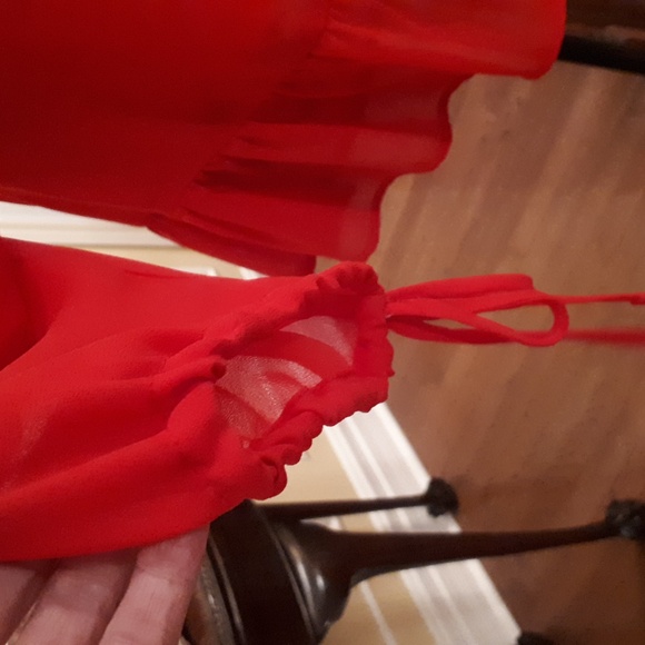 Red Off-Shoulder Top - Picture 3 of 5